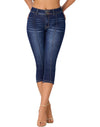Women’s Capri Pants Trendy Mid Rise Skinny Stretchy Front Seam Denim Jeans