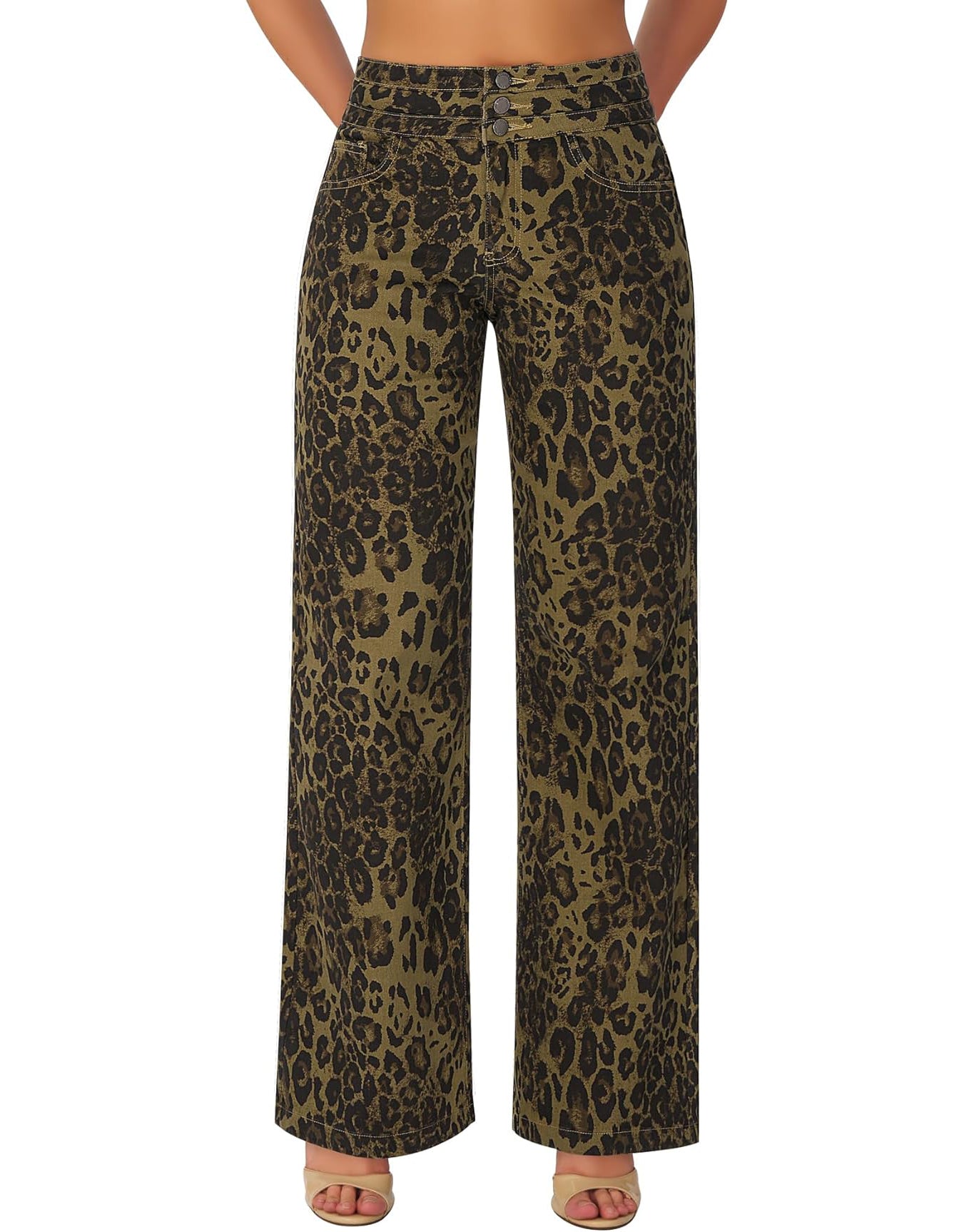 Casual High Waisted Stretch Baggy Loose Denim Pants