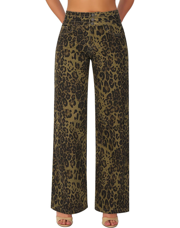 Casual High Waisted Stretch Baggy Loose Denim Pants