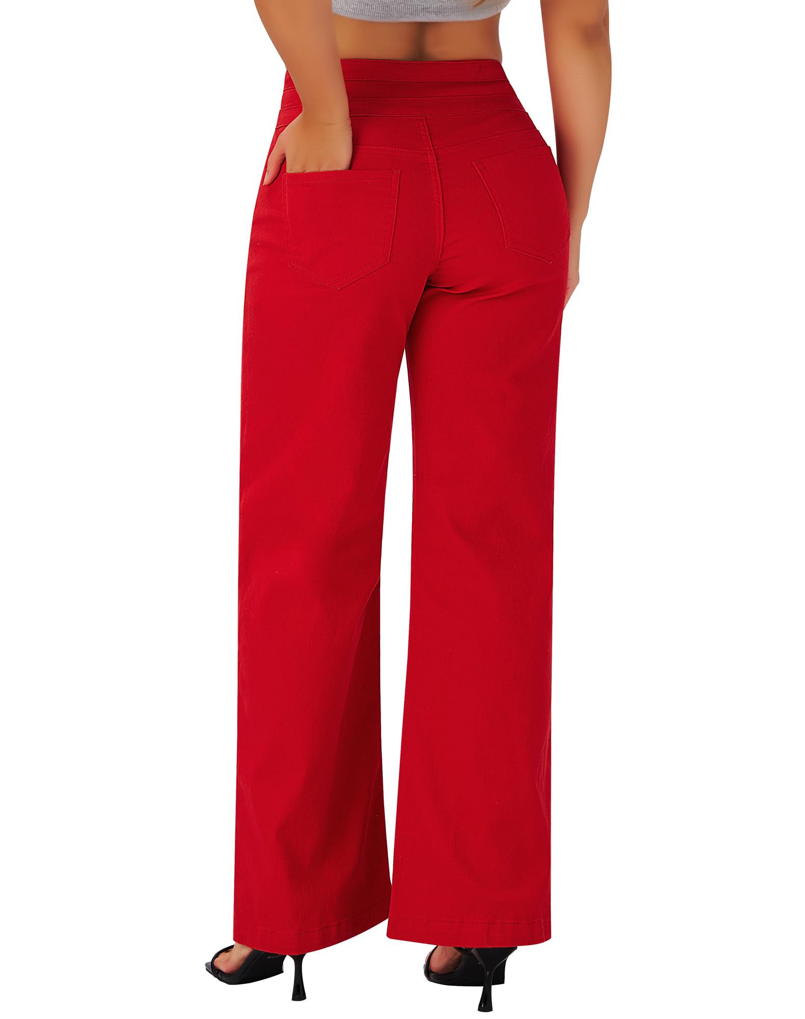 Casual High Waisted Stretch Baggy Loose Denim Pants
