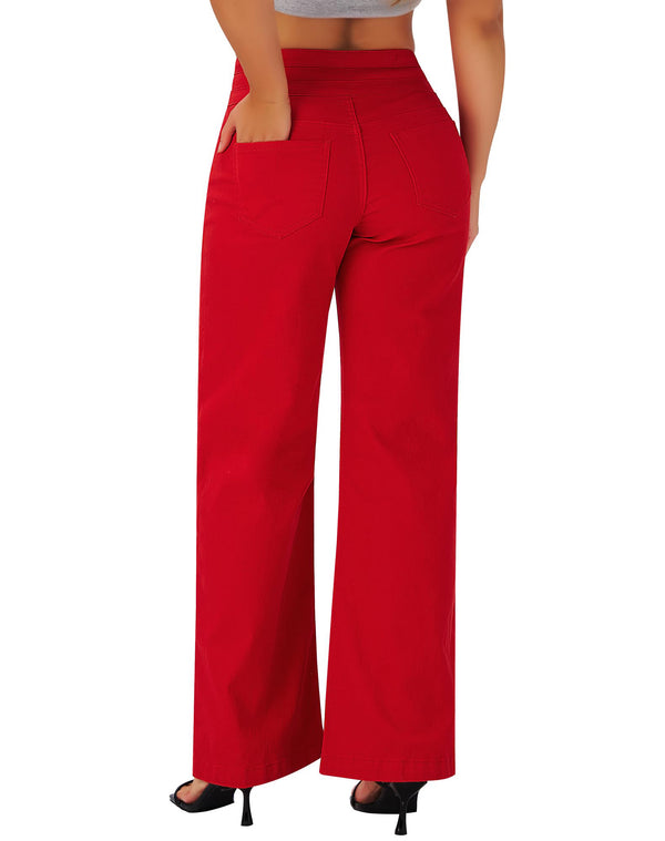 Casual High Waisted Stretch Baggy Loose Denim Pants