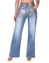 Casual High Waisted Stretch Baggy Loose Denim Pants
