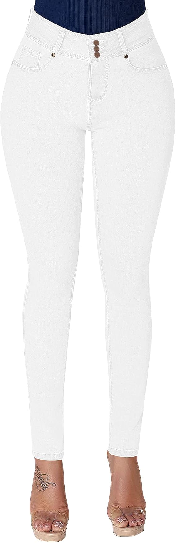 Women’s High Waisted Stretchy Skinny Curvy Jeans Tummy Control Jeggings