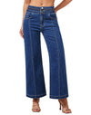 Women's Wide Leg Cropped Jeans High Waisted Ankle Trouser Jeans Boyfriend Stretchy Front Seam Denim Pants