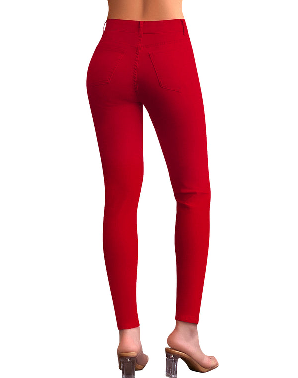 Mid Rise Ripped Ankle Skinny Jeans