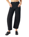 Women's Barrel Jeans High Waisted Stretchy Wide Leg Cropped Boyfriend Denim Jeans