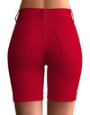 Mid Rise Butt Lifting Stretchy Bermuda Shorts