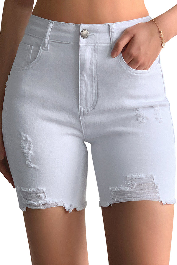 Casual Summer Ripped High Waisted Denim Shorts