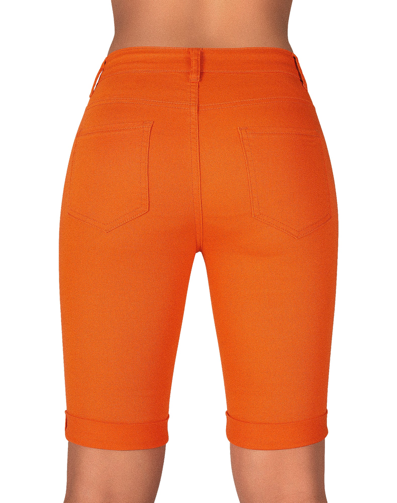 Mid Rise Hollow-out Ripped Bermuda Shorts