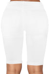 High Rise Vintage Rolled-up Bermuda Shorts