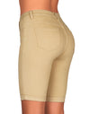 High Rise Vintage Rolled-up Bermuda Shorts