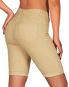 High Rise Vintage Rolled-up Bermuda Shorts