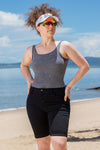 High Rise Vintage Rolled-up Bermuda Shorts