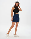 Women's High Waisted Stretchy Wide Leg Denim Baggy Jean Short