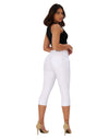 Women’s Capri Pants Ripped Stretchy Mid Rise Cuffed Skinny Denim Jeans