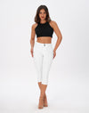 Women’s Capri Pants Trendy Mid Rise Skinny Stretchy Front Seam Denim Jeans