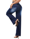Women's Wide Leg Sweatpant Jeans High Waisted Stretch Baggy Denim Pants