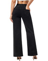 Women's Wide Leg Sweatpant Jeans High Waisted Stretch Baggy Denim Pants
