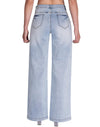 Women's Wide Leg Sweatpant Jeans High Waisted Trendy Stretchy Loose Trouser Jeans