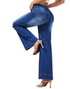 Women's Wide Leg Jeans Casual High Waisted Stretchy Baggy Loose Long Trouser Jeans