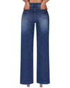 Women's Wide Leg Sweatpant Jeans High Waisted Trendy Stretchy Loose Trouser Jeans