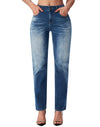 Women's Straight Leg Jeans Casual Mid Rise Stretchy Denim Pants Trendy Trouser Jeans