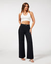 Women's Wide Leg Jeans Casual High Waisted Stretchy Baggy Loose Long Trouser Jeans