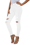 Mid Rise Ripped Stretch Skinny Jeans
