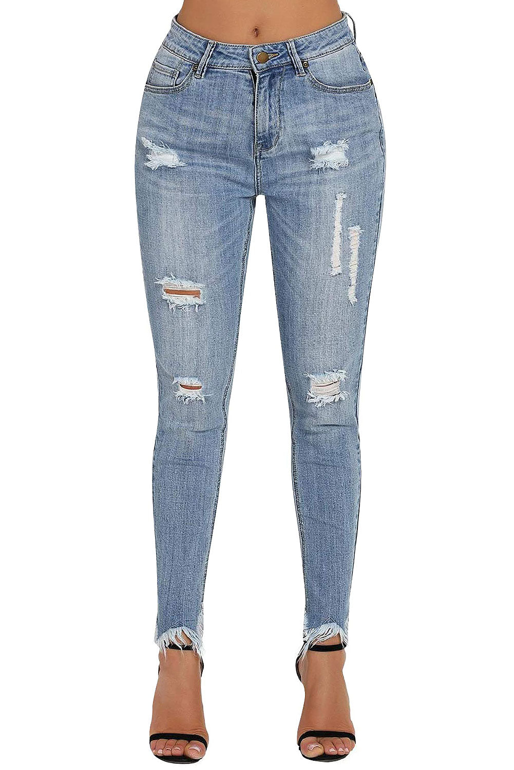 High Rise Ankle Skinny Jeans#color_light-blue-wash