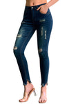 High Rise Ankle Skinny Jeans#color_dark-blue-wash