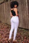 High Rise Ripped Stretchy Skinny Ankle Jeans#color_white
