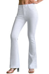 MID RISE STRECTHY FLARE JEANS#color_white