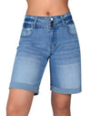 High Waisted Wide Leg Baggy Stretchy Jean Shorts