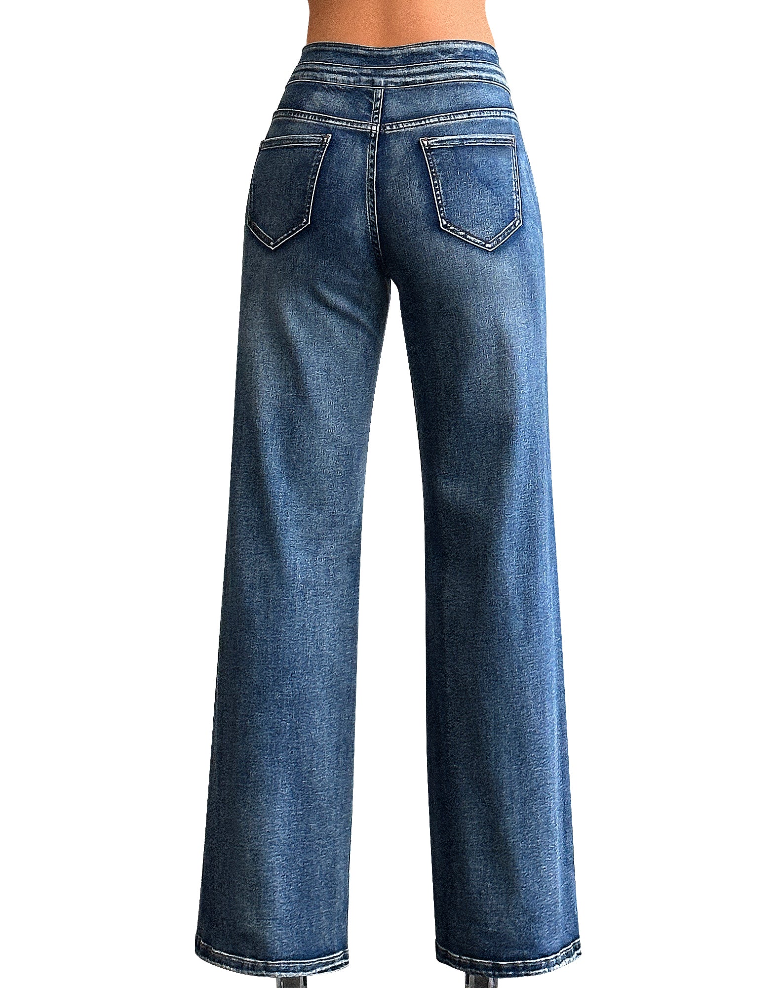 Stretch Baggy Loose Wide Leg Jeans