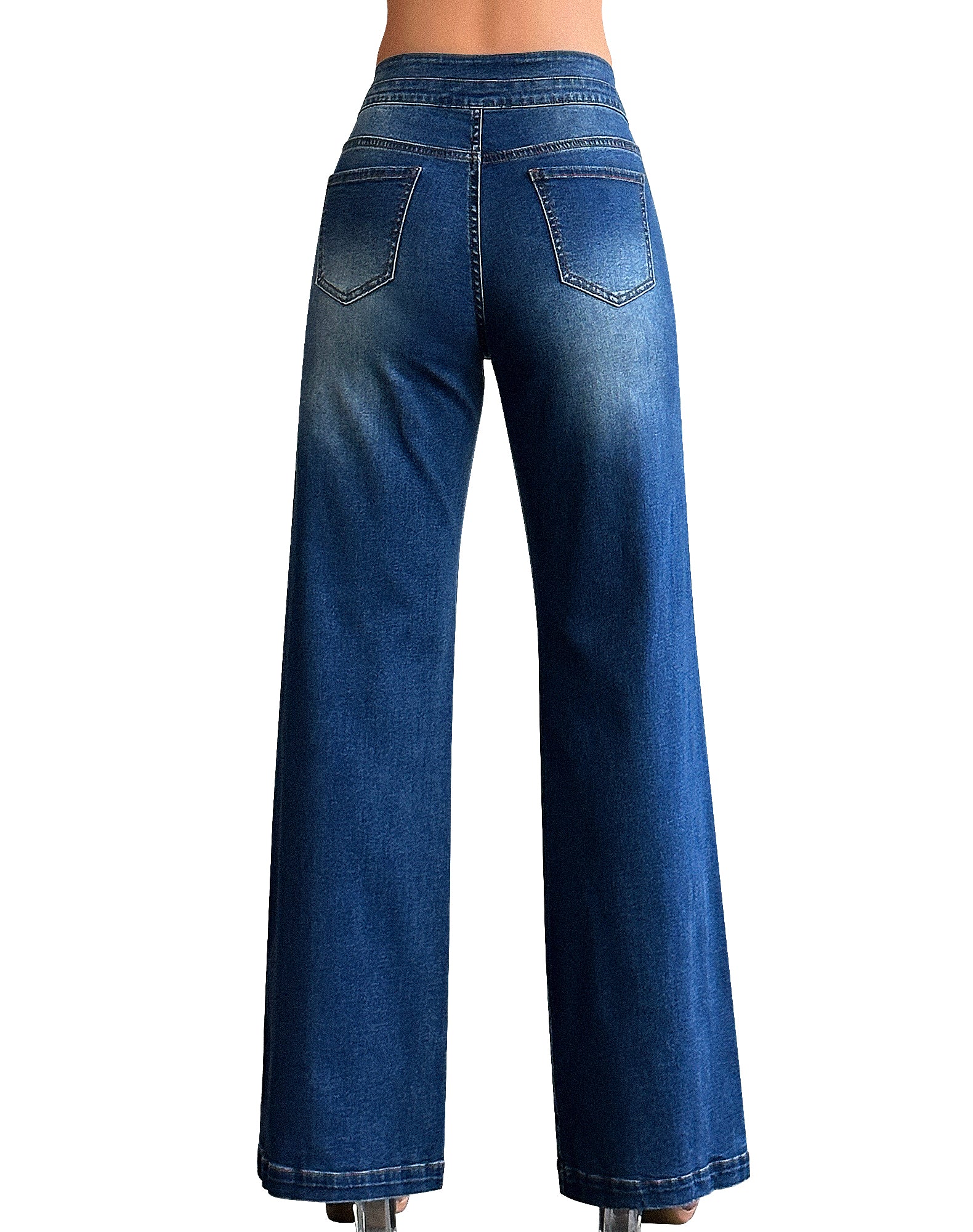 Stretch Baggy Loose Wide Leg Jeans