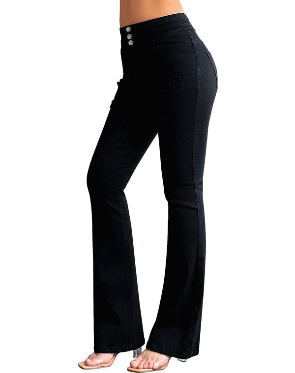 Bell Bottom Trendy High Waisted Jeans