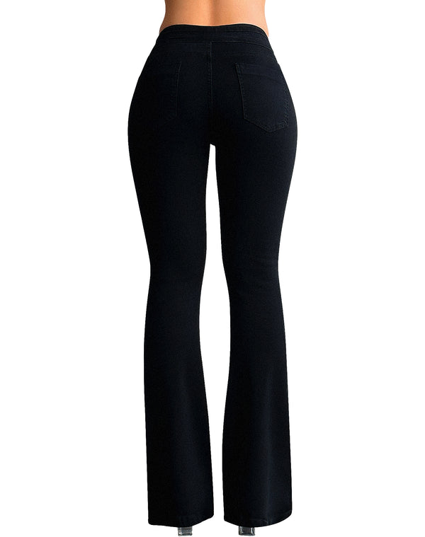 Bell Bottom Trendy High Waisted Jeans