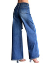 Baggy Wide Leg Boyfriend Trendy High Waisted Ripped Stretchy Denim Jeans