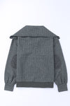 ROSWEAR Women's Gray Zip Front Cape Knit Jacket